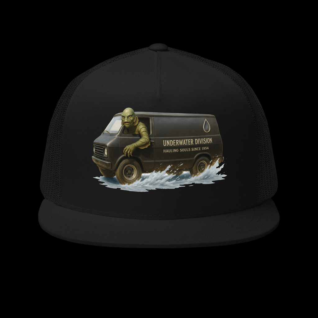 Creature – Vintage Horror Trucker Hat | Black Snapback Cap